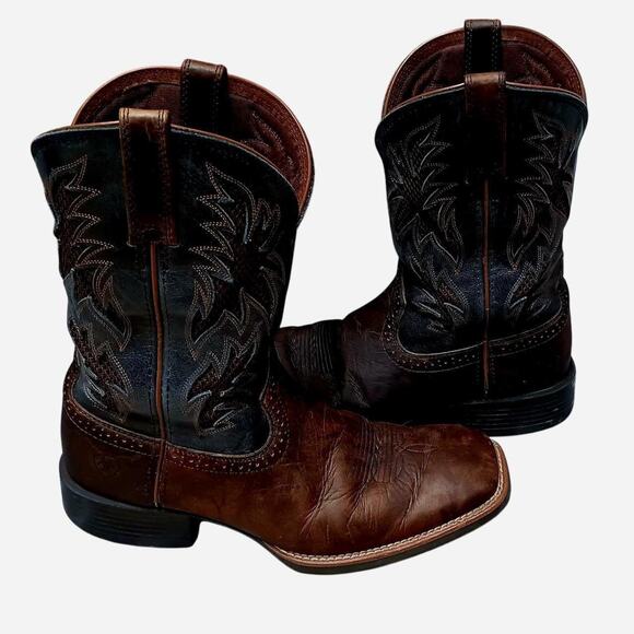Ariat quickdraw leather cowboy boots main image 6
